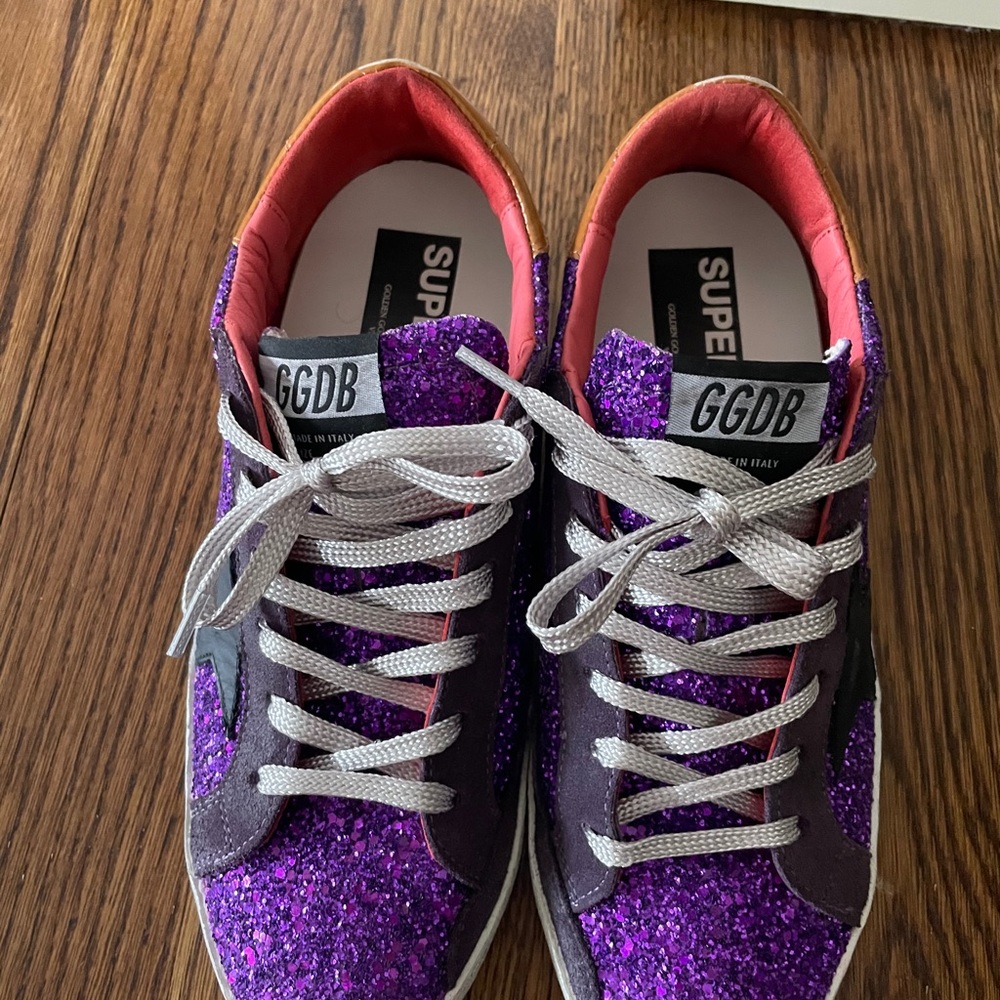 Golden Goose Superstar Glitter Sneakers SIZE 39 - Picture 5 of 10